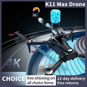 Drönare K11 Max 2.4G UAV Triple Camera Optical Flow Positioning Borstless Lansering av vattenbomb 8K HD Foldbar FPV ESC Höjd Underhåller RC S24525