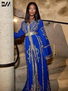Abiti da festa abaya marocchina marocchina a v-scollo a manica lunga abito da sposa a-line-flaftan lunghezza della sposa lunghezza vestidos de nolia
