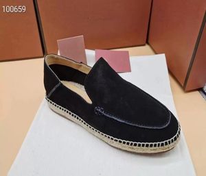 Leisure Shoes Sneakers Shoe Leather Mens Luxury Designer Lp Summer Open Walk Moccasin With Box Newst Suede Slip 6GMB8069919