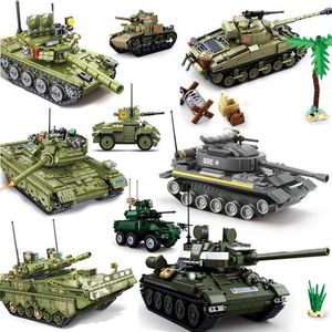 T34 Askeri Araç Yapı Taşı Diy Ordu Şehir Polis Bloklar Dünya Tank Savaş Swat Tuğla Set Toys Model WX II Çocuk Dommc