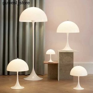 Luzes noturnas Modern White Cogumelo Lâmpada de piso usada para sala de estar de cabeceira de cabeceira decoração lâmpada de mesa vertical luminária de luminária s2452410