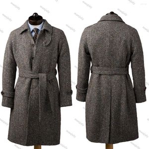 Abiti da uomo classico inverno inverno in stile in stile lana overcoppa uomo spessa cappotto tascabile a doppio petto fatto a petto casual caldo