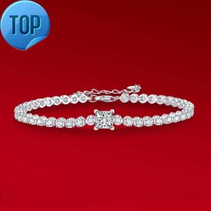 Hot Selling 925 Sterling Silver 1ct Moissanite Diamond Tennis Chain Bracelet for Women