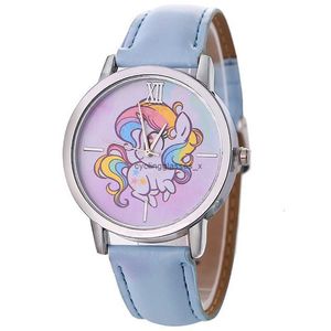 2024 Unicorn Pattern Womens Watch Belt Leisure Student Quartz