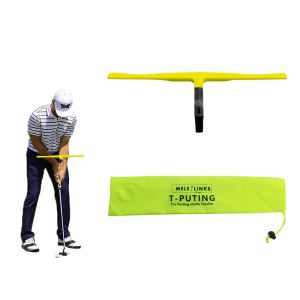 Golf Putting Trainer Portable T-Putting Exerciser Putting Gesture Assist Batting Gesture Alignment Training Aid Golf Accessories