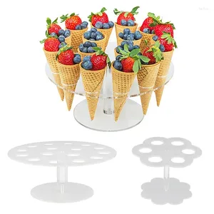 Backware -Werkzeuge Acryl transparent Eisständer Kuchenkegelhalter Hochzeitsbuffet Food Display Backküche Küche