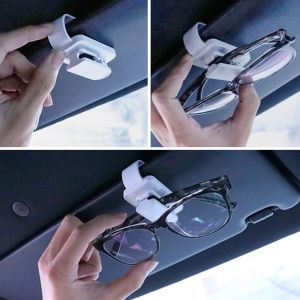 En yeni güneş vizör gözlükleri klips evrensel araba iç kart bilet tutturucu taşınabilir güneş gözlüğü tutucu klips otomatik aksesuarlar