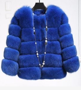 Women039s Fur Faux Arrival 2021 Fashion Women Coat HighQuality Patchwork Short Female Winter Warm Jacket Parkas J265107076