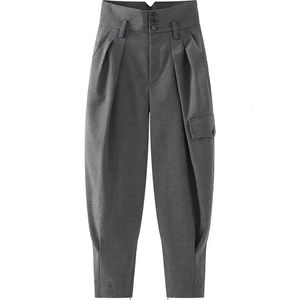 Lose Hochtülenanzug Hosen Frauen Frühling und Herbst Korsett Overalls Temperament Lockerradieschen Harlan Hosen 240524