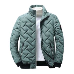 Mäns ytterkläder Autumn and Winter 2024 New Men's Standing Collar Korean version Trendy Short Cotton Thicked Jacket