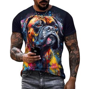 Lustige Mops -Hund -Grafik -T -Shirts Modetier 3D Print T -Shirt Casual Streetwear Hemd für Männer übergroße Herren Design Kleidung 240518