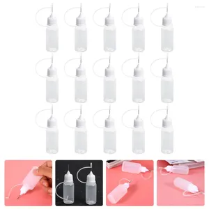 Vasos 15 PCs Squeeze transparente garrafas de spray garrafas de cola transparente Aplicador de agulha Aplicador de plástico Precisão de metal vazia ponta