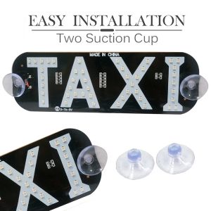 1st Taxi Sign LED CAR Windcreen Cab Indicator Lamp 5V Windshield Taxi Guiding Lights Panel Accessoarer med USB för förare