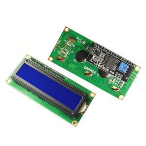 Lcd1602 dc 5v módulo de exibição de cristal líquido azul/amarelo módulo de exibição de tela verde com iic/i2c/placa adaptadora de interface