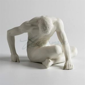 Veroni Ceramic Ornaments Grinding Simple Modern Naked Male Sculpture Birthday Gift Artworks Home Decoration Selling21267412405