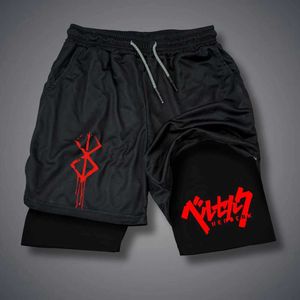 Herren-Shorts 2-in-1-Kompressionshorts geeignet für Herren-Fitnessstudios und Laufshorts mit Telefontasche Schnelltrocknen für aktive Verschleiß während der Übung S2452411