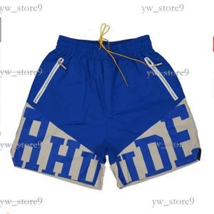 Designer masculino shorts shorts de verão calça de praia de alta qualidade rhude short street desgaste azul vermelho preto calça roxa malha giration tiro 7324