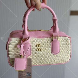 Bowling Weave Tote Bag Bag Vishereer حقبة غداء حقيبة صيف شاطئ صيف عبر الجسم الأكياس الفاخرة