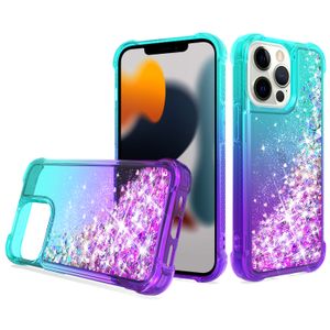 For Iphone 14 plus 15 6.1 15 pro 15 plus Cases Glitter Liquid Quicksand Phone Case The Four Drop Cute Protective Cover Compatible with oppbag