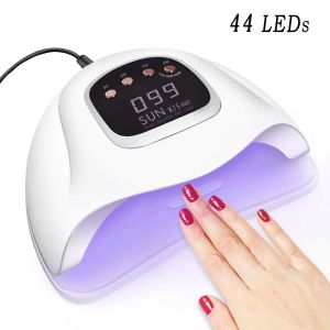 Lâmpada profissional de secador de unhas para manicure poderosa lâmpada de unha UV 44 LEDS Sensor automático curando todo o esmalte de gel esmalte