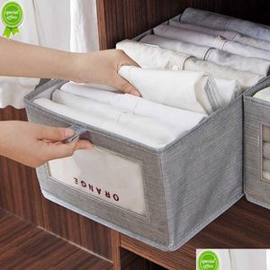 Storage Boxes & Bins New Foldable Non-Woven Box Kids Toys Wardrobe Clothes Organizers Cosmetics Basket Laundry Drop Delivery Home Gard Dhwfb