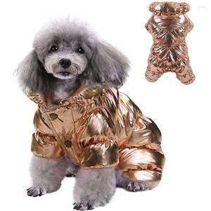 Cão de vestuário de cachorro casaco de inverno para cães pequenos jaqueta à prova de vento a água quente de lã acolchoada roupas de animais de estimação Poodles pomeraniano