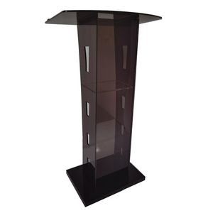Clear Brown Acrylic Lectern Podium Plexiglass Pulpit Glass Crystal Transparent Acrylic Toastmaster Party Hotel Wedding Ceremony Guest Reception Desk QMR28c