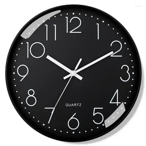 Wall Clocks 12 Inch Clock Silent Non Ticking Quartz Minimalist Modern Decorative Round Design For Home Kitchen Bedro