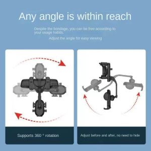 Araba Montaj Telefonu ve GPS Tutucu için Dikiz Ayna Telefon Tutucu Evrensel Dönen Ayarlanabilir Teleskopik Araba Telefon Tutucu