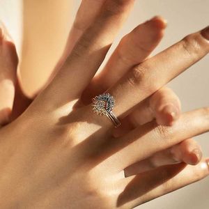 حلقات زوجين من أشعة الشمس والخواتم النجمية للنساء مع تعديل درجة الحرارة اللامعة رنين مجموعة أصابع الزفاف رائعة المجوهرات الساحرة جي.