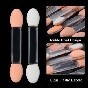 10pcs Nail Powder Brushes Sponge Glitter Picking Disposable Double Sided Eyeshadow Applicators Brush Makeup Cosmetic Tools