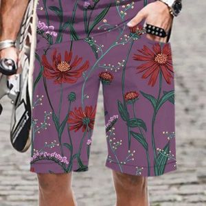 Men's Shorts Harajuku Summer New 3D Printing Tropical Flower Beach Shorts Mens Fashion Cool Shorts Street Clothing Board Shorts S2452411