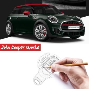 1pc Red JCW тормозного диска Ключ Ключ FOB Shell Cover F60 Countryman Smart Key для Mini Cooper F55 F56 F57 F54 стиль автомобиля