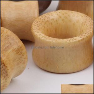 Plugs túneis de bambu carne de madeira túnel plugue de orelha expansor medidor de piercing de 8-20mm 70pcs jóias de jóias de corpora duplas 882 R2 DROP DHE5P