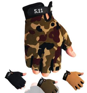 1 para nowych rękawiczek taktycznych armii sportowe sporty na pół palca rękawiczki walki oporne na rękawiczki z włókna węglowego Rękawiczki siłowni 89992672