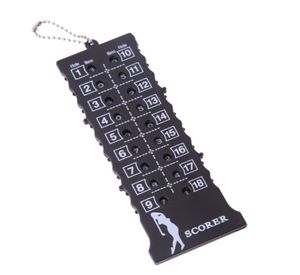 18 hole stroke putt card indicator with key chain golf score counter black isp 8023661