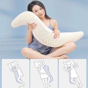 Парень с-образный Таиланд Оригинальный натуральный латекс безопасности пена памяти беременная боковая боковая подушка для ноги массажные подушки подушки