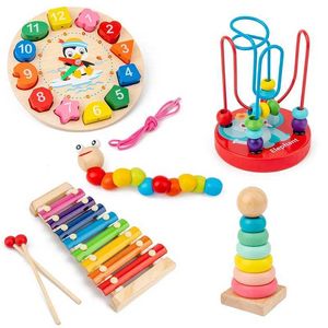 Intelligence toys Baby Education Toys Montessori Wooden Toys Early Learning Baby Birthday Christmas New Year Childrens Gym Gift Toys T240524