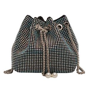 Evening Bag s Shoulder Luxury Designer Gold Ball Chain Crossbody Bag Soft Ladies Fashion Diamond Decorated Tote 220919 232M