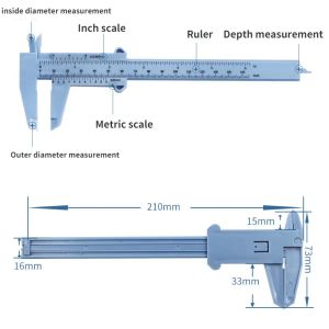 150 mm digitaler elektronischer Vernier -Bremserbatterie Tattoo Augenbrauen Lineal Messung LCD Microblading -Mikrometermessung Mittelwerte