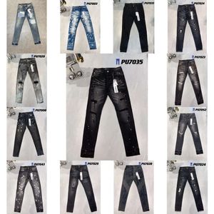 Herren lila Jeans Designer Jeans Mode Distressed Ripped Bikers Damen Denim Fracht für Männer schwarze Hosen Retro Streetwear Freizeit Jogging Designer Jogger Pant