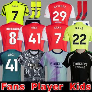 23 24 25 G.Jesus Futbol Forması Pirinç Smith Rowe Saka Hayranlar Oyuncu J.Timber Martinelli Russo 2023 2024 Futbol Gömlek Erkekler Çocuk Odegaard Sambi Fabio Vieira Saliba Havertz