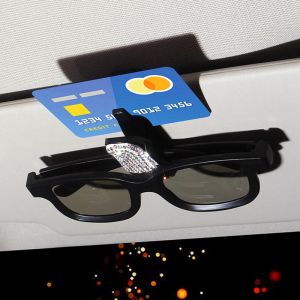 Rhinestone araba gözlükleri klips otomatik güneş vizör gözlükleri güneş gözlüğü braket klipsleri otomatik gözlükler klip kartı fatura bilet organizatör klipsleri