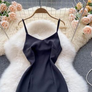 Casual Dresses Singreiny Women Korean Strap Dress Fashion Sexig ärmlös från axelfest Summer Design Splice Elegant Mermaid Lacnw