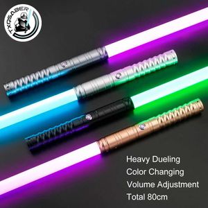 LED ToysTXQSaber Lightsaber RGBヘビードゥエリングメタルハルト56cmナイフ4サウンドフォントブラスターベイビージェダイコスプレ乳レンズレイジーソードQ240524