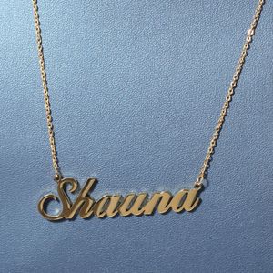 A-Z Custom Name Letters Gold Necklaces Womens Stainless Steel Choker Mens Fashion Hip Hop Jewelry DIY Letter Pendant Necklace 199i