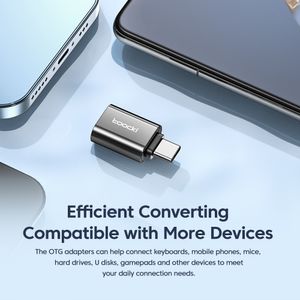 TOOCKI OTG USB 3.0 TO TYP ADAPTER MICRO TO TYP C. Мужчина -USB 2.0 Женский конвертер для MacBook Xiaomi Samsung OTG Connector