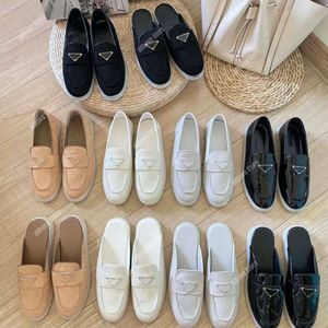 Männer Frauen Slipper Luxurys Freizeitschuhe Espadrilles Sommerdesigner Ladies Flat Beach Halbschuhe Modin Fisherman Leder Leinwand Schuh