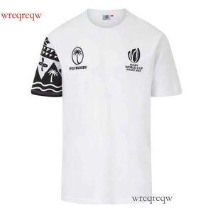 Rugby Formaları 2023 İngiliz Futbol Forması Fiji Beyaz T-Shirt S-3XL