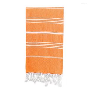 Towel Bathroom Home Textile Bath Striped Orange Beach With Fringe Turkish Cotton Absorbent Multifunctional